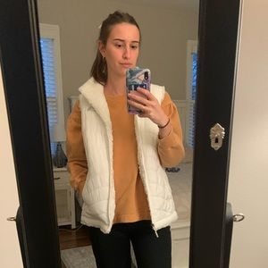 White reversible North Face Vest